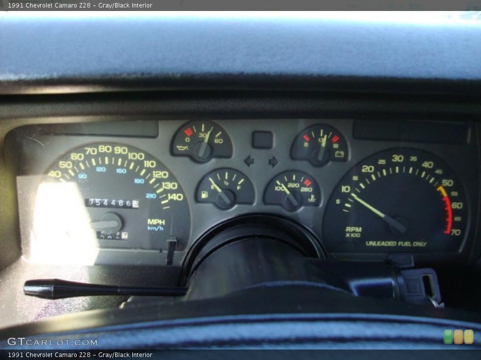 Gray/Black Interior Gauges for the 1991 Chevrolet Camaro Z28 #38635310