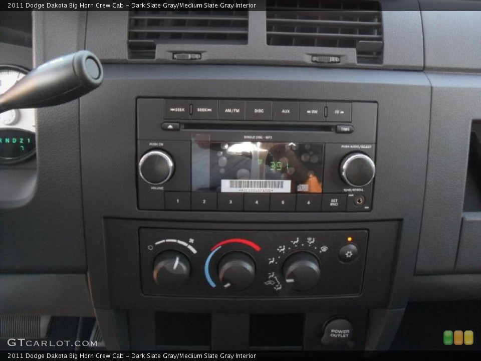 Dark Slate Gray/Medium Slate Gray Interior Controls for the 2011 Dodge Dakota Big Horn Crew Cab #38635738