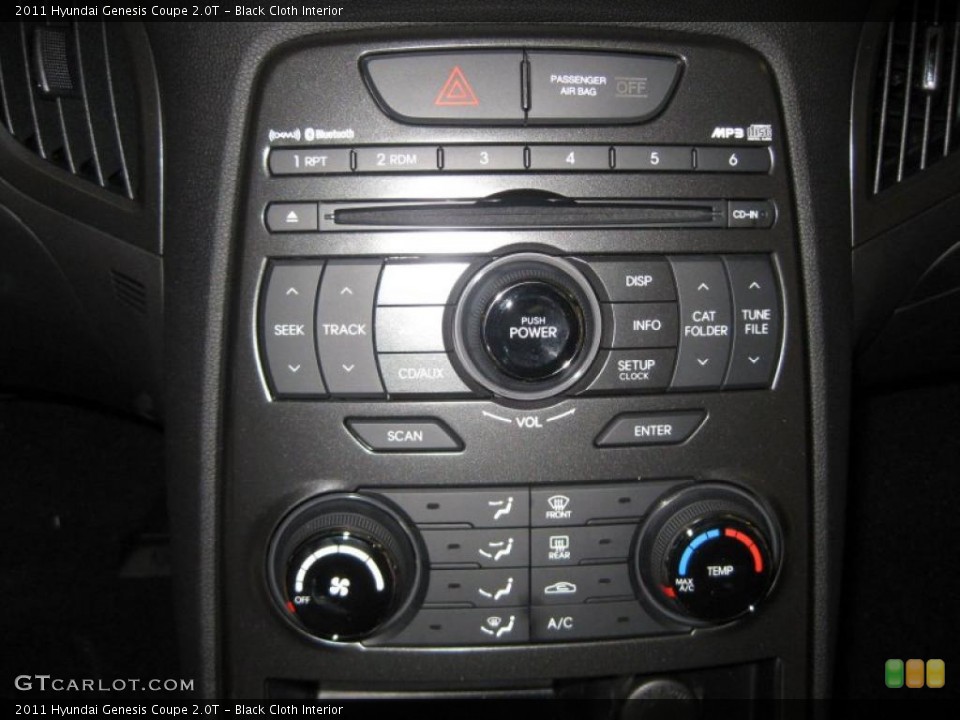 Black Cloth Interior Controls for the 2011 Hyundai Genesis Coupe 2.0T #38635818
