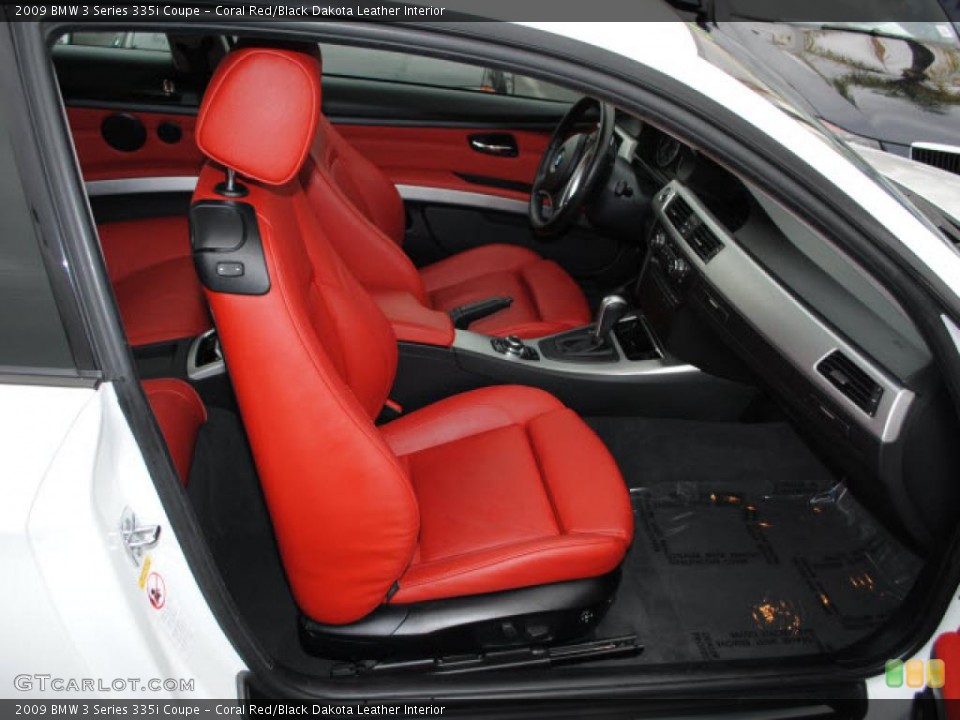 Coral Red/Black Dakota Leather Interior Photo for the 2009 BMW 3 Series 335i Coupe #38635958