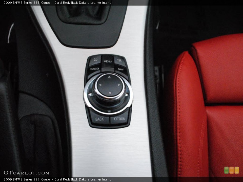 Coral Red/Black Dakota Leather Interior Controls for the 2009 BMW 3 Series 335i Coupe #38636310