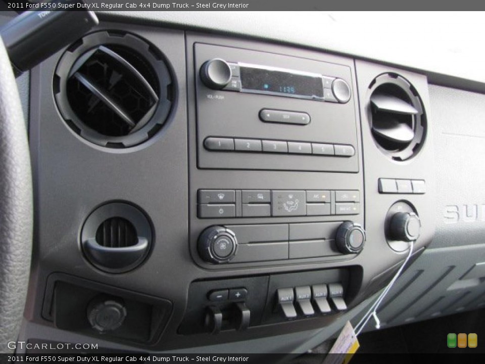Steel Grey Interior Controls for the 2011 Ford F550 Super Duty XL Regular Cab 4x4 Dump Truck #38637598