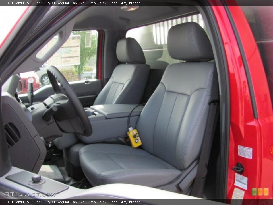 Steel Grey Interior Prime Interior for the 2011 Ford F550 Super Duty XL Regular Cab 4x4 Dump Truck #38637626