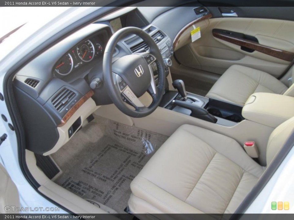 Ivory Interior Prime Interior for the 2011 Honda Accord EX-L V6 Sedan #38639918