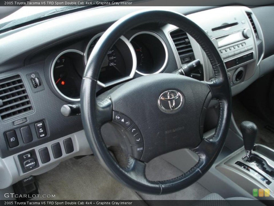 Graphite Gray Interior Steering Wheel for the 2005 Toyota Tacoma V6 TRD Sport Double Cab 4x4 #38641046
