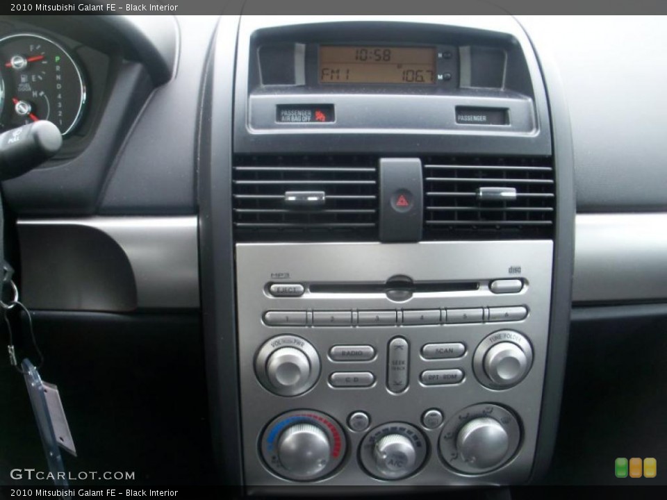 Black Interior Controls for the 2010 Mitsubishi Galant FE #38641078