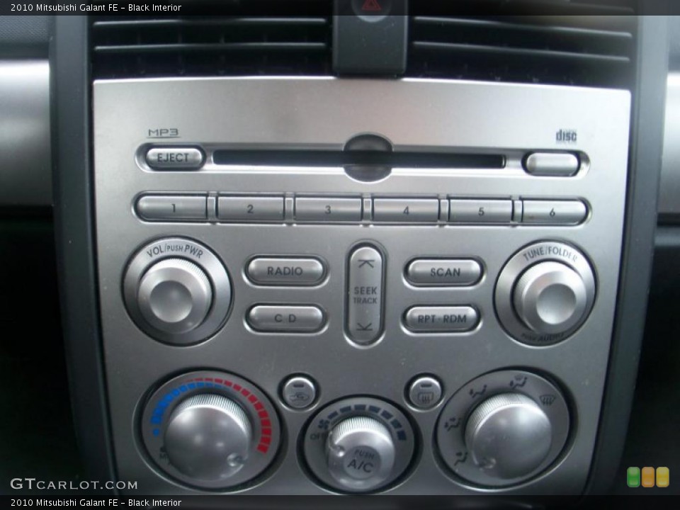 Black Interior Controls for the 2010 Mitsubishi Galant FE #38641098