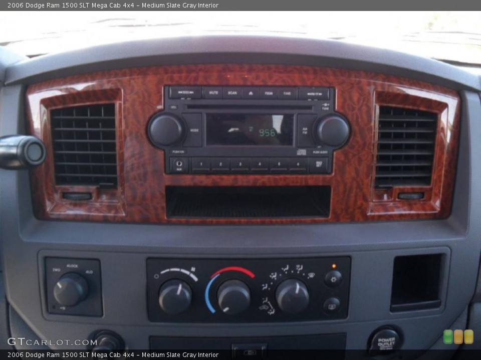 Medium Slate Gray Interior Controls for the 2006 Dodge Ram 1500 SLT Mega Cab 4x4 #38641934