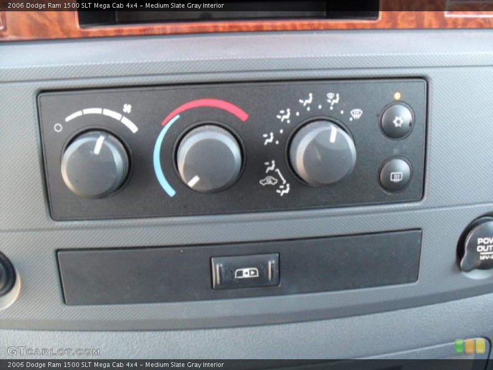 Medium Slate Gray Interior Controls for the 2006 Dodge Ram 1500 SLT Mega Cab 4x4 #38641954