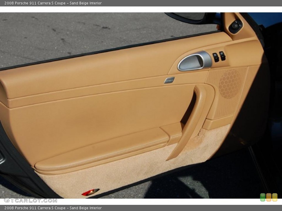 Sand Beige Interior Door Panel for the 2008 Porsche 911 Carrera S Coupe #38642990