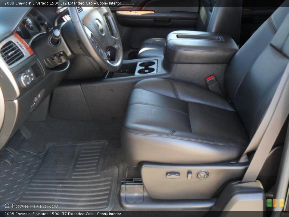 Ebony Interior Photo for the 2008 Chevrolet Silverado 1500 LTZ Extended Cab #38643942