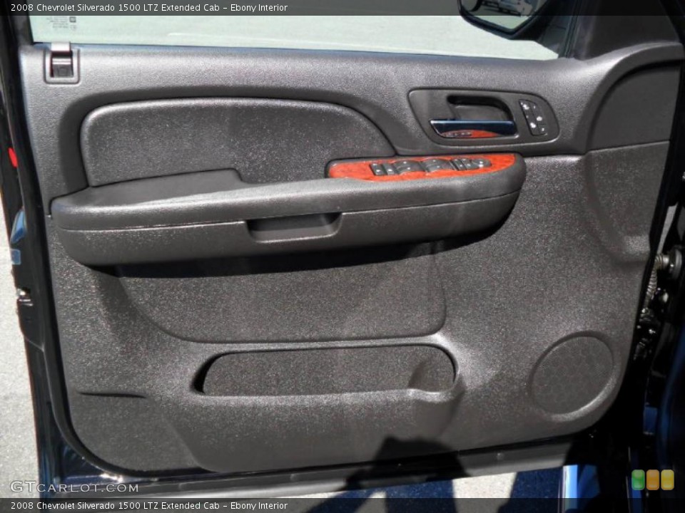 Ebony Interior Door Panel for the 2008 Chevrolet Silverado 1500 LTZ Extended Cab #38643958