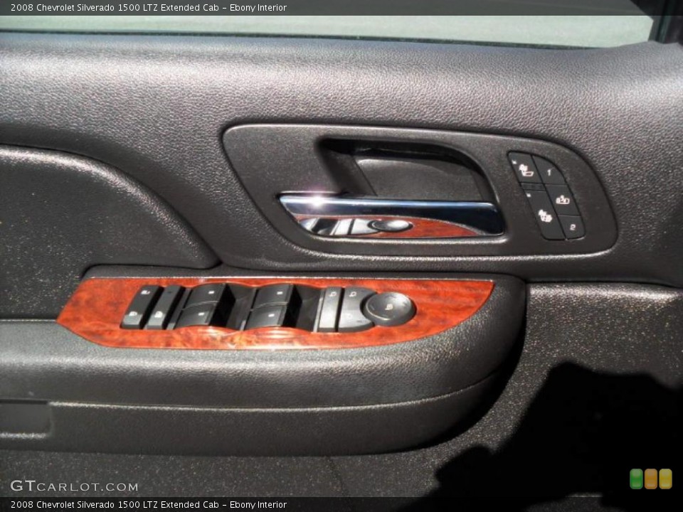 Ebony Interior Controls for the 2008 Chevrolet Silverado 1500 LTZ Extended Cab #38643974