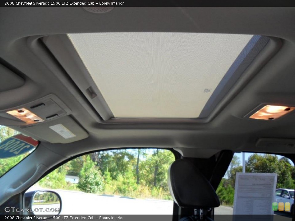 Ebony Interior Sunroof for the 2008 Chevrolet Silverado 1500 LTZ Extended Cab #38644010
