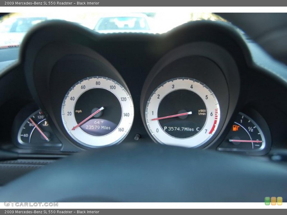 Black Interior Gauges for the 2009 Mercedes-Benz SL 550 Roadster #38644018