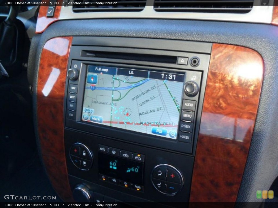 Ebony Interior Navigation for the 2008 Chevrolet Silverado 1500 LTZ Extended Cab #38644166