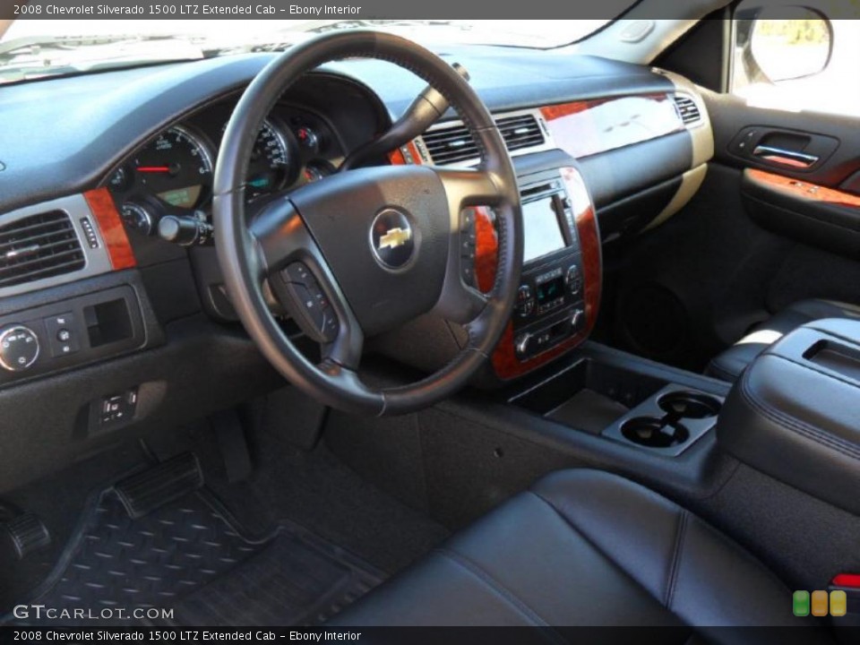 Ebony Interior Prime Interior for the 2008 Chevrolet Silverado 1500 LTZ Extended Cab #38644262