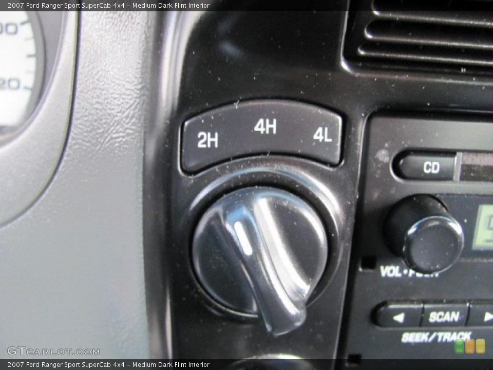 Medium Dark Flint Interior Controls for the 2007 Ford Ranger Sport SuperCab 4x4 #38644434