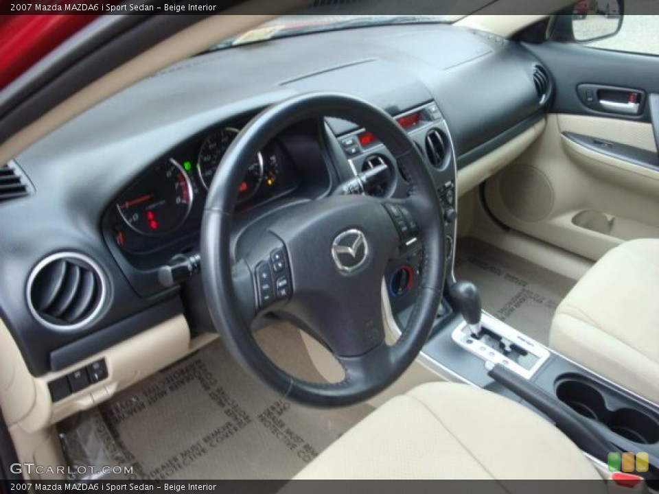 Beige 2007 Mazda MAZDA6 Interiors