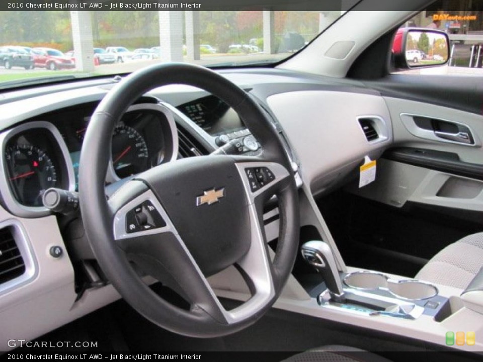 Jet Black/Light Titanium Interior Steering Wheel for the 2010 Chevrolet Equinox LT AWD #38648762
