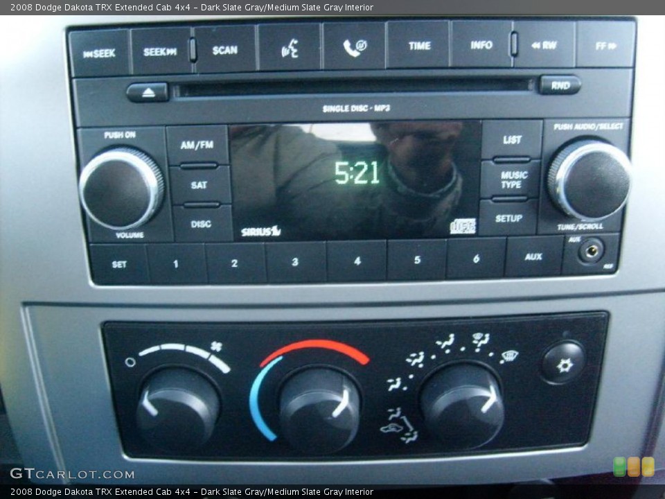 Dark Slate Gray/Medium Slate Gray Interior Controls for the 2008 Dodge Dakota TRX Extended Cab 4x4 #38649070