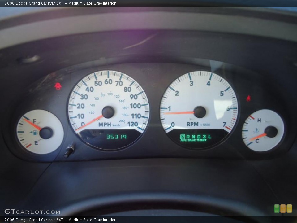 Medium Slate Gray Interior Gauges for the 2006 Dodge Grand Caravan SXT #38651954