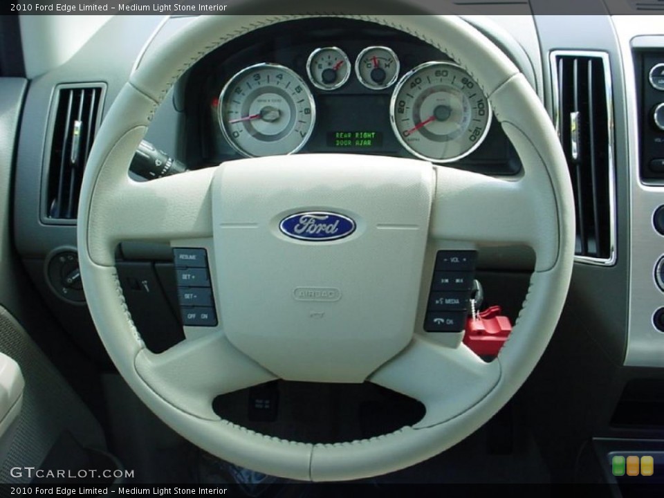 Medium Light Stone Interior Steering Wheel for the 2010 Ford Edge Limited #38652174