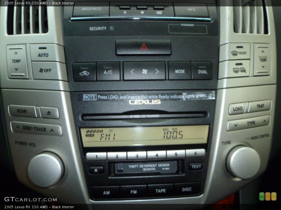 Black Interior Controls for the 2005 Lexus RX 330 AWD #38654290