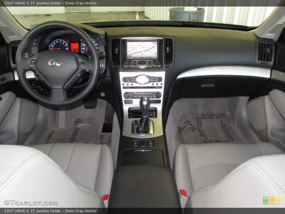 Stone Gray Interior Dashboard for the 2007 Infiniti G 35 Journey Sedan #38655066