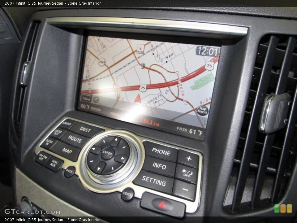 Stone Gray Interior Navigation for the 2007 Infiniti G 35 Journey Sedan #38655098