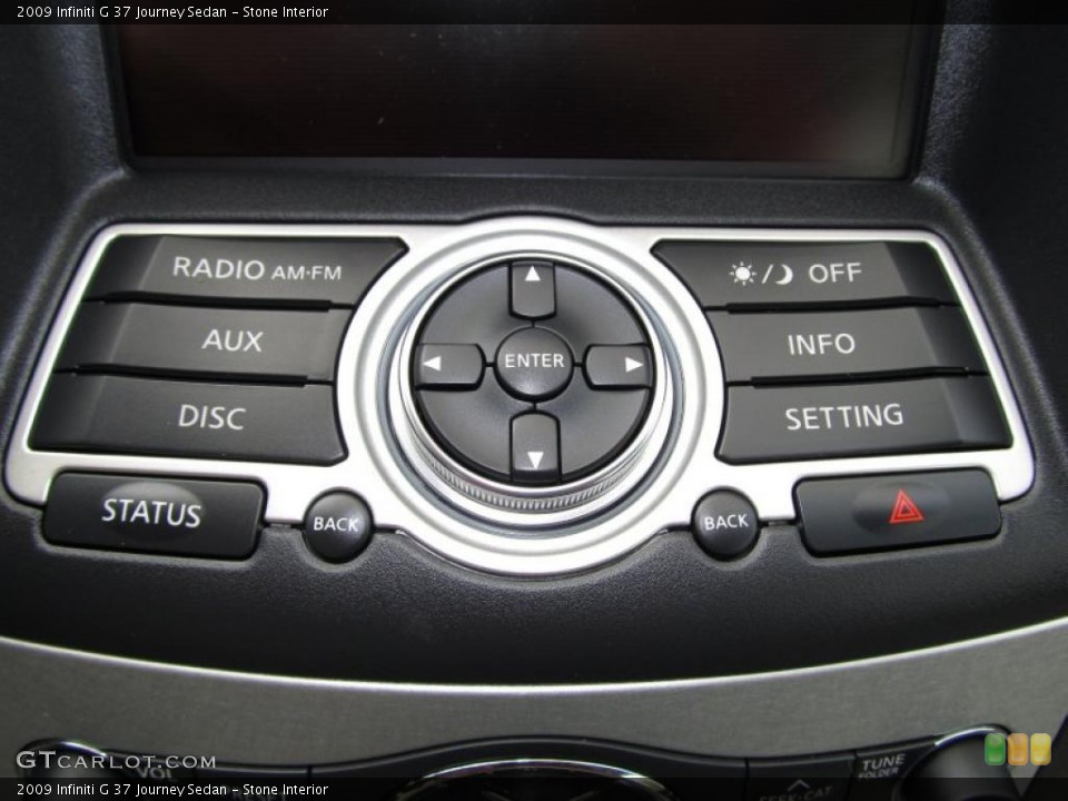 Stone Interior Controls for the 2009 Infiniti G 37 Journey Sedan #38655742