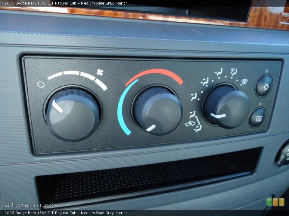 Medium Slate Gray Interior Controls for the 2006 Dodge Ram 1500 SLT Regular Cab #38655766