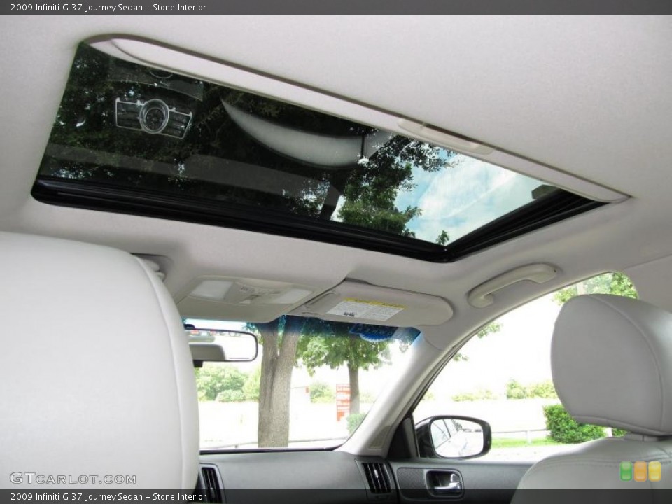 Stone Interior Sunroof for the 2009 Infiniti G 37 Journey Sedan #38655786