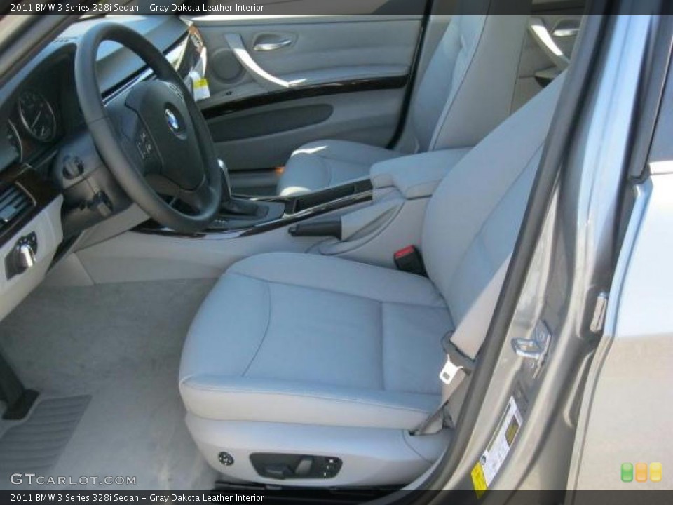 Gray Dakota Leather Interior Photo for the 2011 BMW 3 Series 328i Sedan #38656370