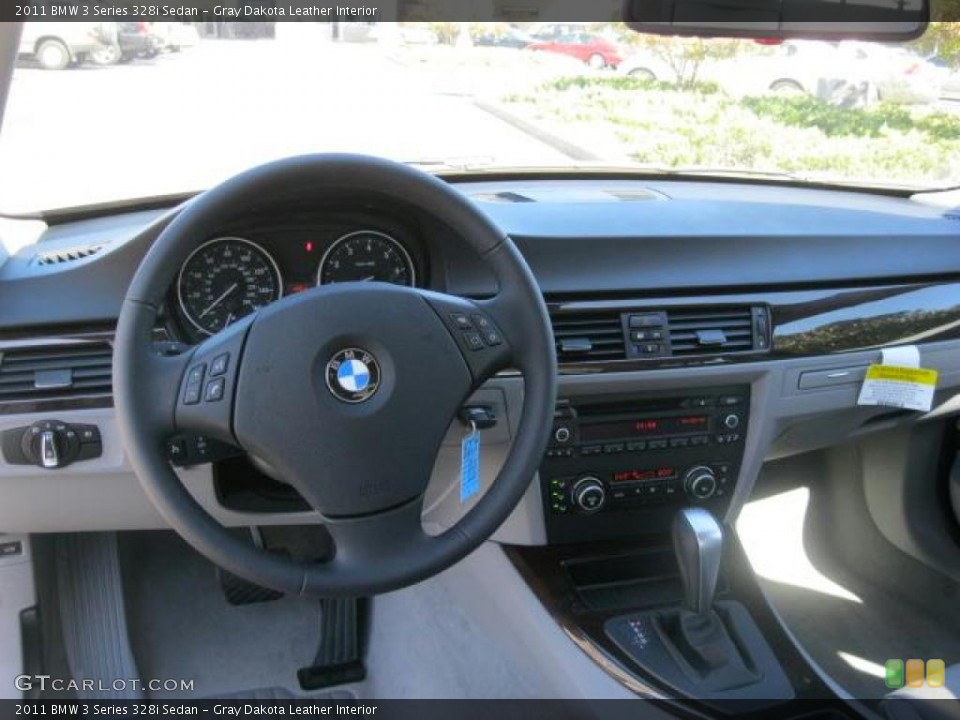 Gray Dakota Leather Interior Dashboard for the 2011 BMW 3 Series 328i Sedan #38656398