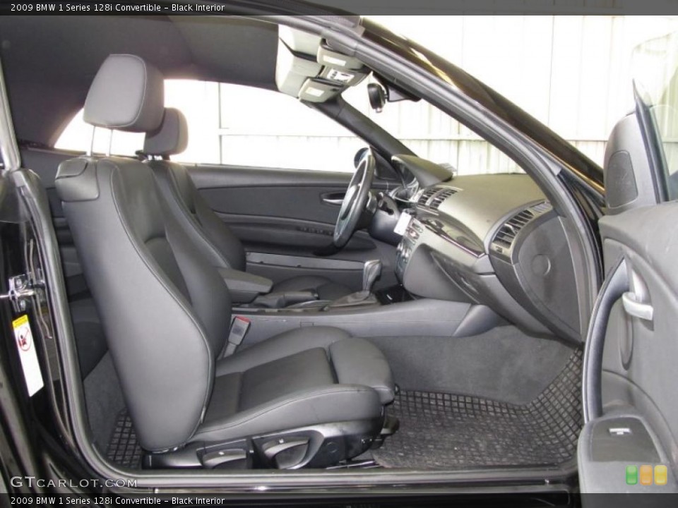 Black Interior Photo for the 2009 BMW 1 Series 128i Convertible #38657062