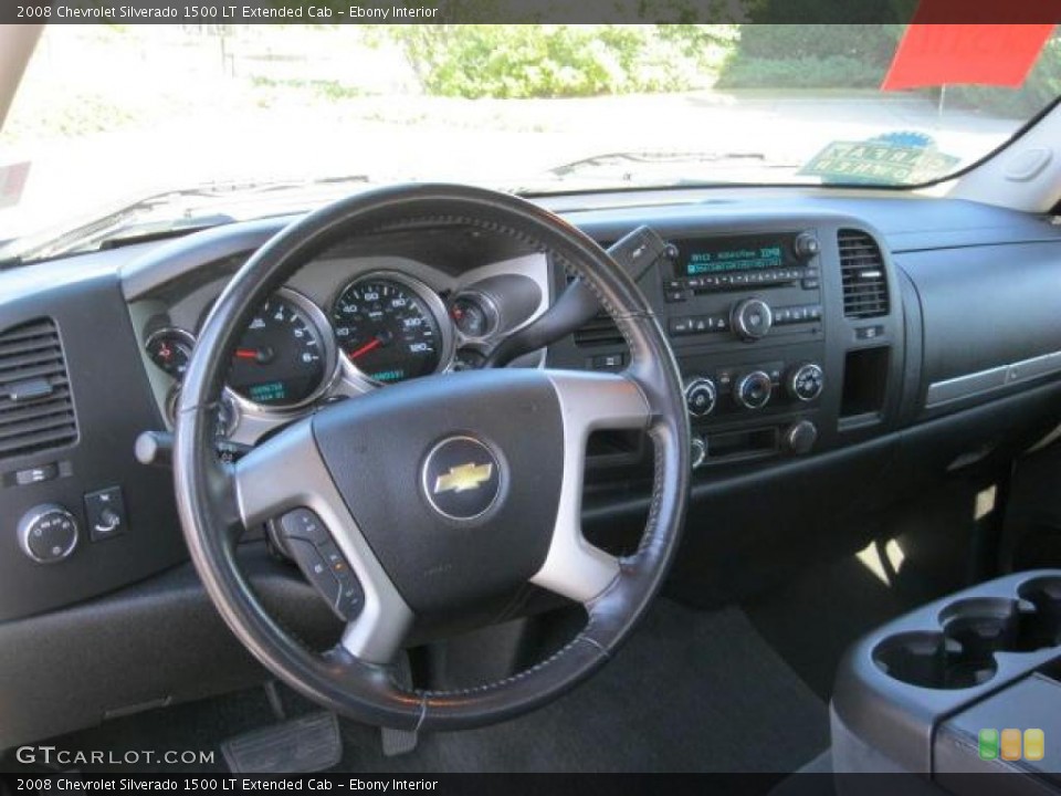 Ebony Interior Dashboard for the 2008 Chevrolet Silverado 1500 LT Extended Cab #38657130