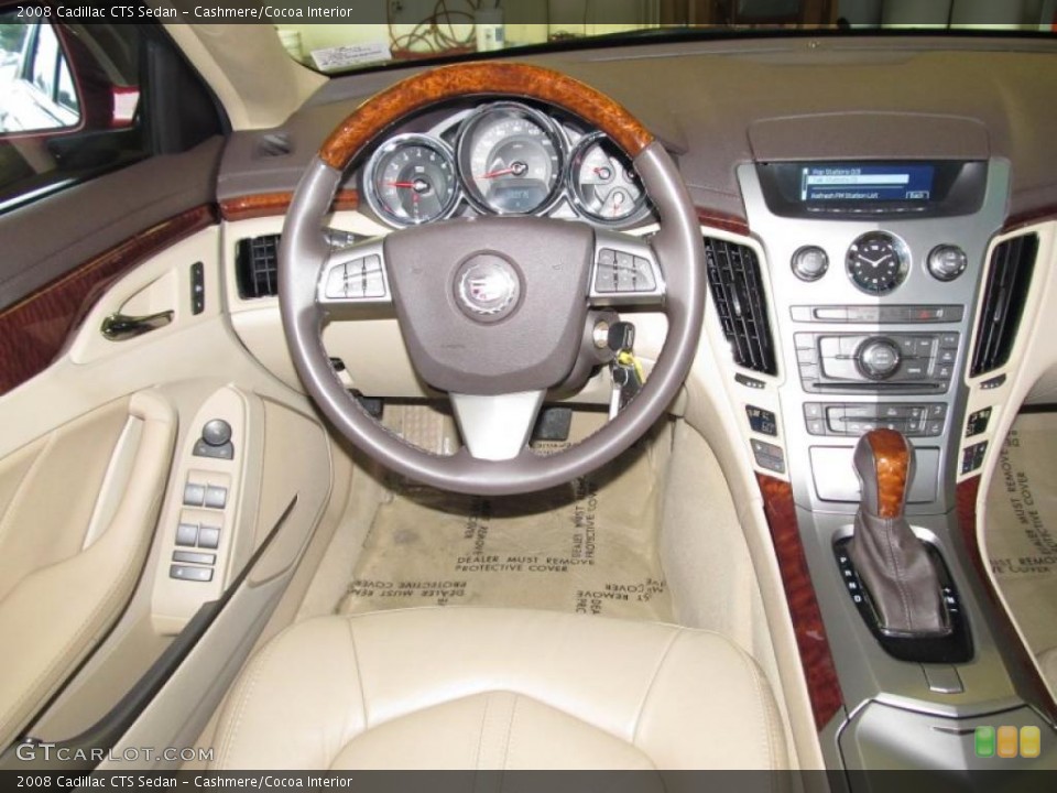 Cashmere/Cocoa Interior Steering Wheel for the 2008 Cadillac CTS Sedan #38658942
