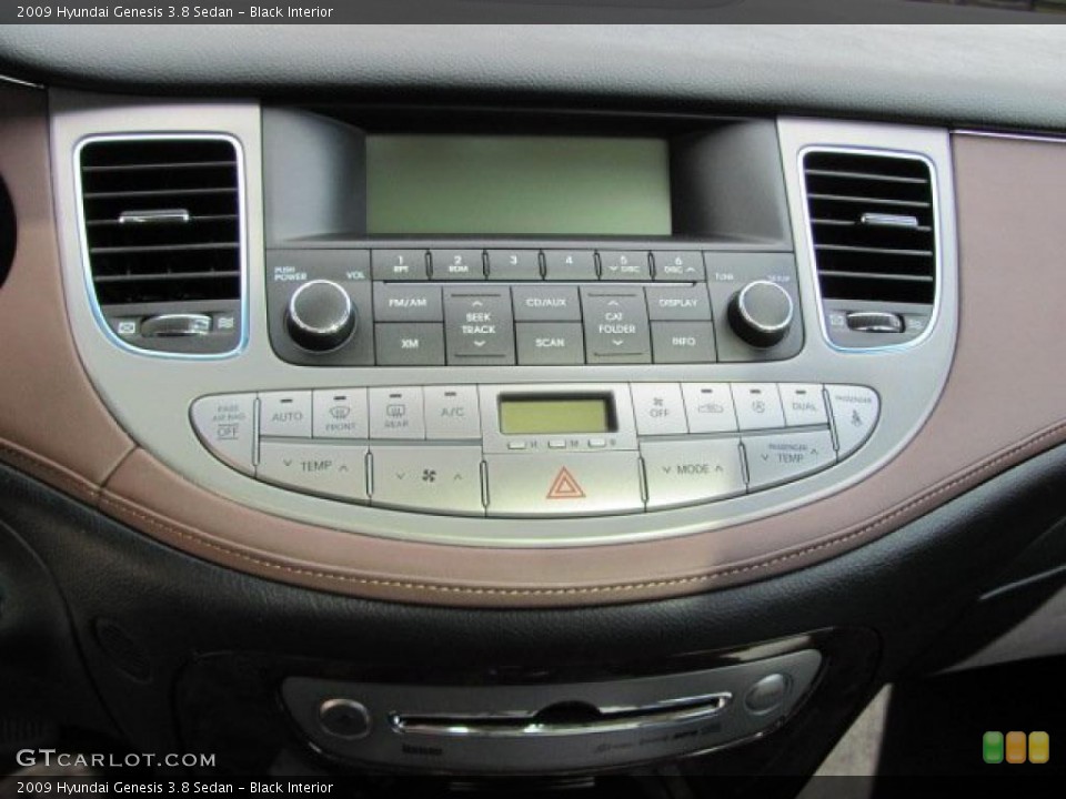 Black Interior Controls for the 2009 Hyundai Genesis 3.8 Sedan #38660326