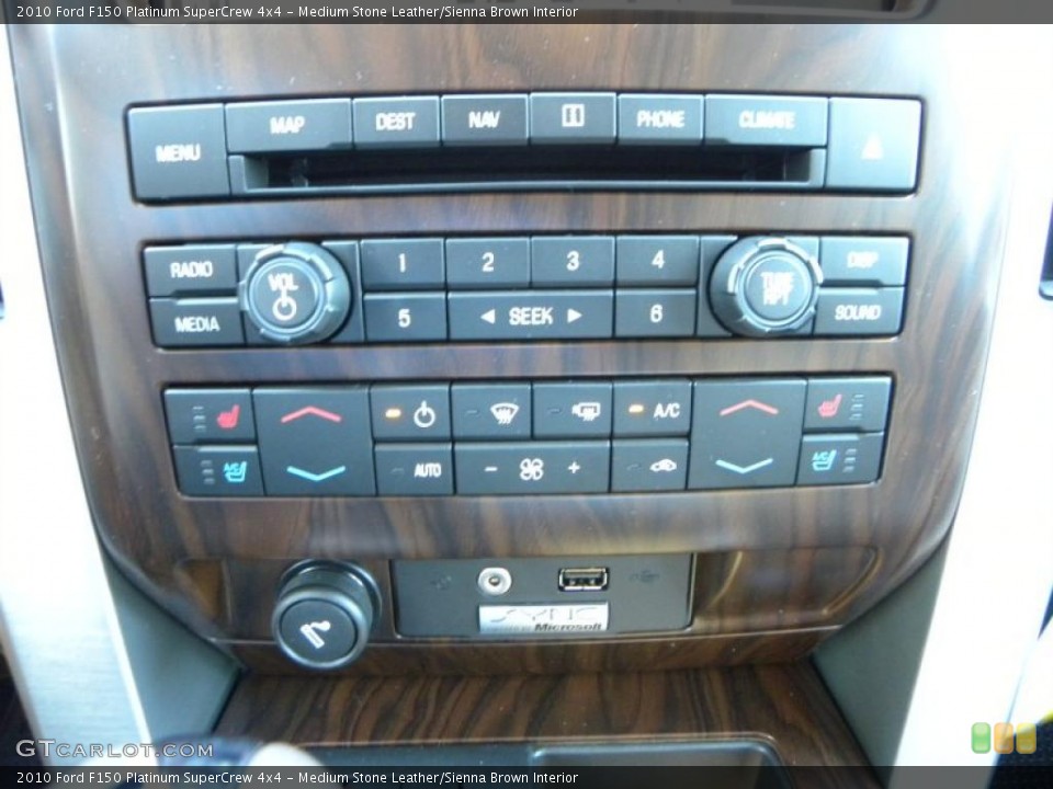 Medium Stone Leather/Sienna Brown Interior Controls for the 2010 Ford F150 Platinum SuperCrew 4x4 #38665726