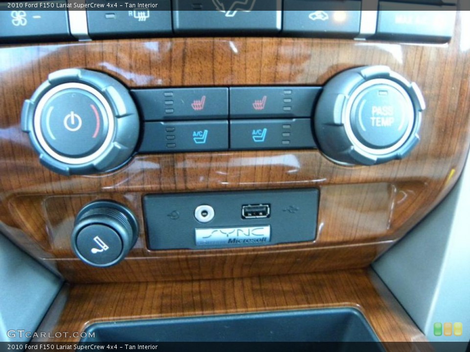 Tan Interior Controls for the 2010 Ford F150 Lariat SuperCrew 4x4 #38666734
