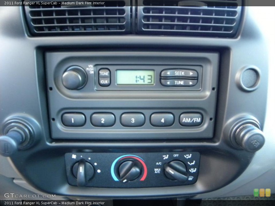 Medium Dark Flint Interior Controls for the 2011 Ford Ranger XL SuperCab #38667094