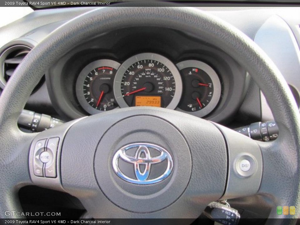 Dark Charcoal Interior Steering Wheel for the 2009 Toyota RAV4 Sport V6 4WD #38667322