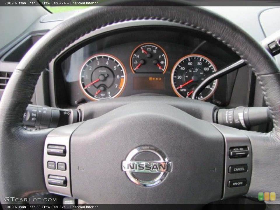 Charcoal Interior Steering Wheel for the 2009 Nissan Titan SE Crew Cab 4x4 #38669850