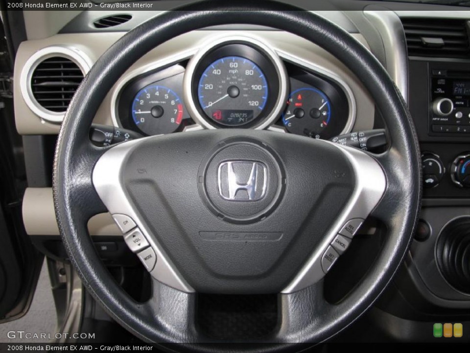 Gray/Black Interior Steering Wheel for the 2008 Honda Element EX AWD #38671560