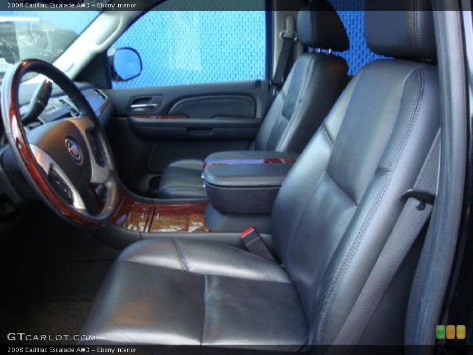 Ebony Interior Photo for the 2008 Cadillac Escalade AWD #38678318