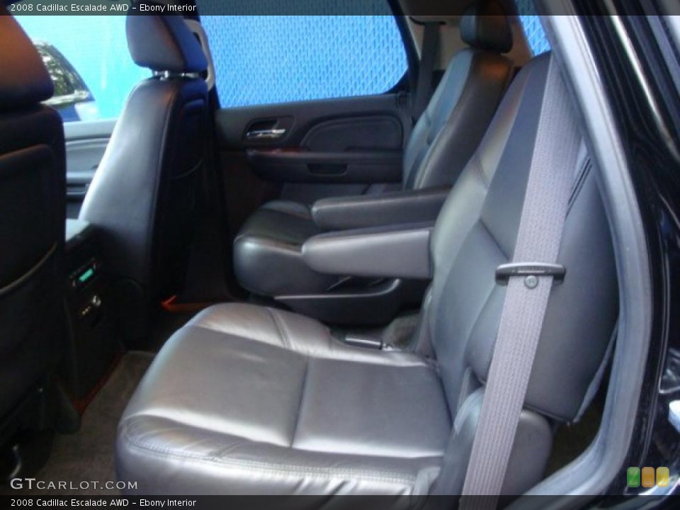 Ebony Interior Photo for the 2008 Cadillac Escalade AWD #38678330