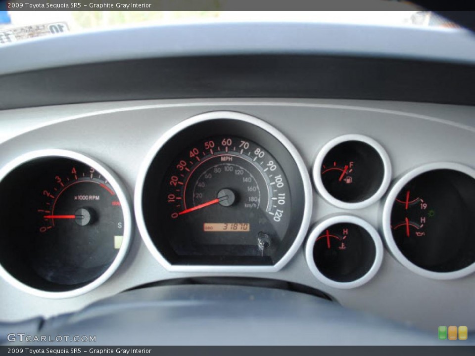 Graphite Gray Interior Gauges for the 2009 Toyota Sequoia SR5 #38678882