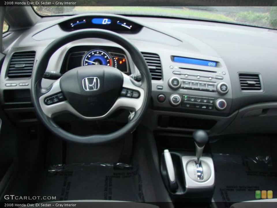 Gray Interior Dashboard for the 2008 Honda Civic EX Sedan #38679074
