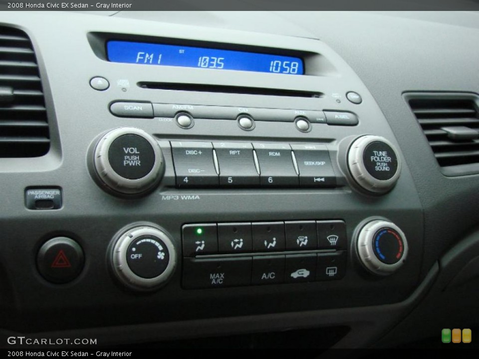 Gray Interior Controls for the 2008 Honda Civic EX Sedan #38679266